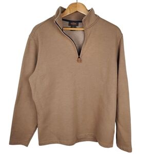 Men's Redmond Quarter Zip Sweatshirt. Brown. LG. D0047